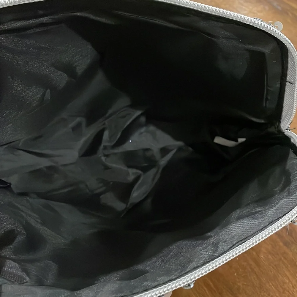 NWOT Silver Sequins Cosmetic Bag - Picture 7 of 7